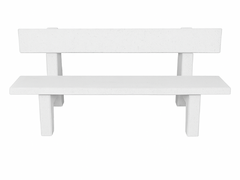 Banca din beton cu spatar si marmura alba