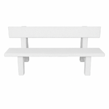 Banca din beton cu spatar si marmura alba